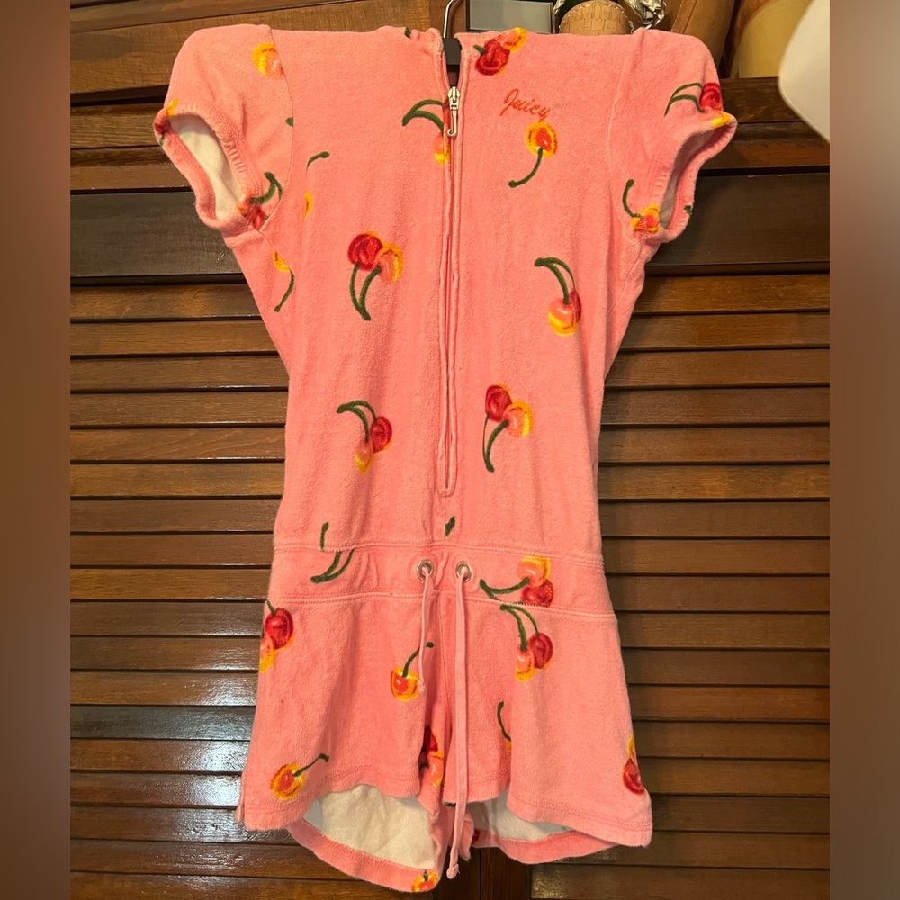 Juicy Couture Pink Cherry Pattern Romper